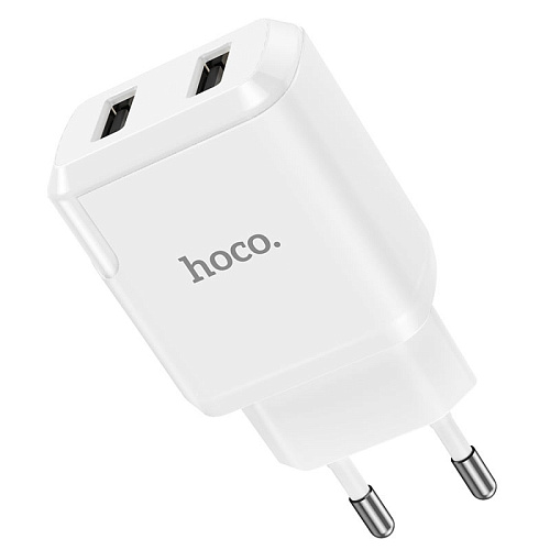 Сетевое зарядное устройство, 2 USB 2.1A 10.5W (N7), HOCO, Micro, Умная зарядка, белый