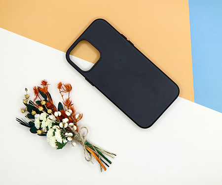 Чехол силиконовый для iPhone 13 Pro Max (6.7), Магнитный (MagSafe), экокожа, X-CASE, черный