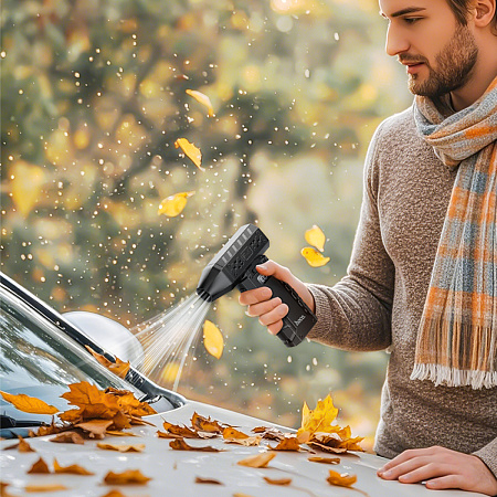 Турбо вентилятор, портативная воздуходувка, XH67, HOCO, 3000mAh, черный