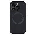 Чехол-накладка для iPhone 15 Pro Max, Silicon Case, магнитный (MagSafe), без лого, X-CASE, угольно-серый