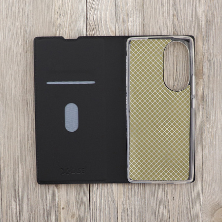 Чехол-книжка для Huawei Honor 70, X-CASE, боковой, черный