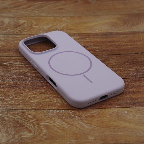 Чехол-накладка для iPhone 16 Pro, Silicon Case, магнитный (MagSafe), без лого, X-CASE, сиреневый