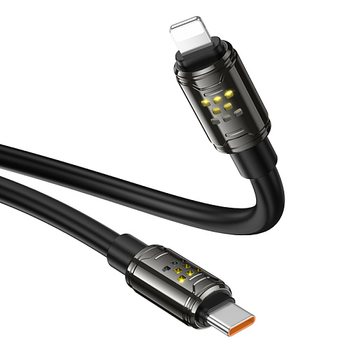Кабель Lightning to Type-C (PD), HOCO, U143, 1.2м, цвет черный