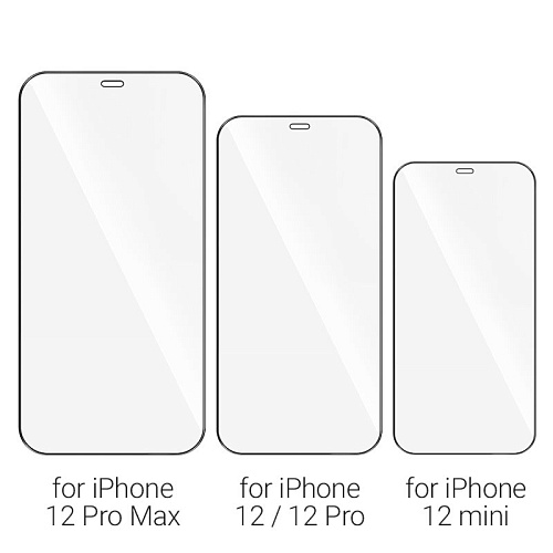 Защитное стекло на iPhone 12 Pro Max (6.7) A19, HOCO, Shatterproof ultra-fine edge full screen HD tempered film, черное