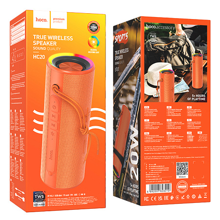 Колонка HC20 Luster sports BT speaker, HOCO, оранжевый