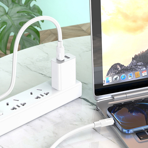 USB дата кабель Lightning, HOCO, X84, 1M, белый