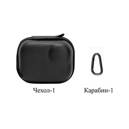 Сумка - чехол для экшн камеры DJI Osmo 360 с карабином, PULUZ, черный