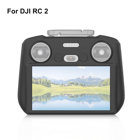 Силиконовый чехол для пульта DJI Mini 4 Pro / Air 3 / DJI RC 2 с экраном, PULUZ, черный