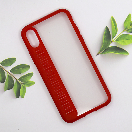 Чехол силиконовый для iPhone X/XS, Star shadow series protective case, HOCO, красный