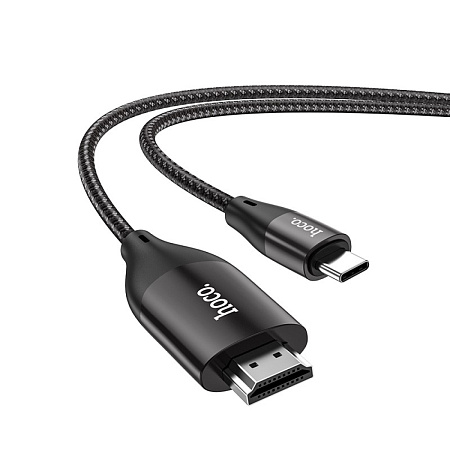 HDMI кабель на Type-C, UA16, HOCO, 2м, metal gray