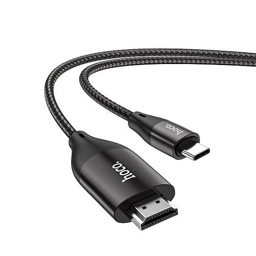 HDMI кабель на Type-C, UA16, HOCO, 2м, metal gray