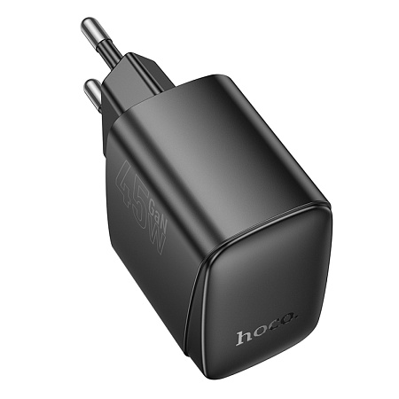 Сетевое зарядное устройство, 2 PD 45W (CS62A), HOCO, черный