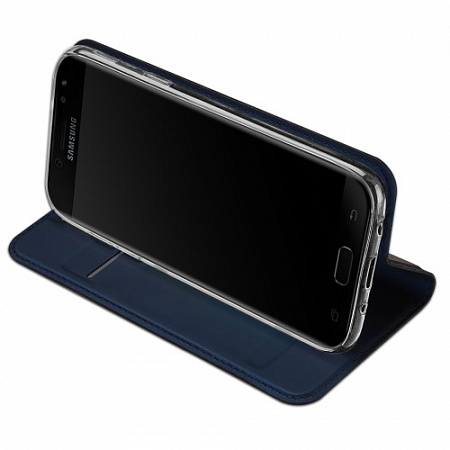 Чехол-книжка для Samsung J330F Galaxy J3 (2017), DU DU, боковой, синий