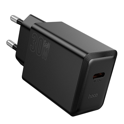 Сетевое зарядное устройство, 1 PD 30W  (N70), HOCO, цвет черный