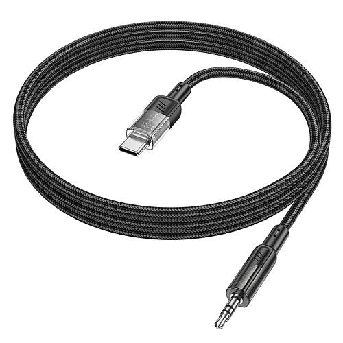 AUX Audio кабель 3,5 мм на Type-C, UPA27, HOCO, черный