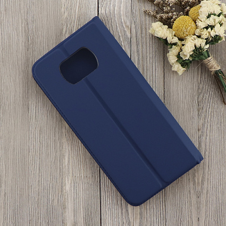 Чехол-книжка для Xiaomi Poco X3/Poco X3 Pro/Poco X3 NFC, X-CASE, боковой, синий