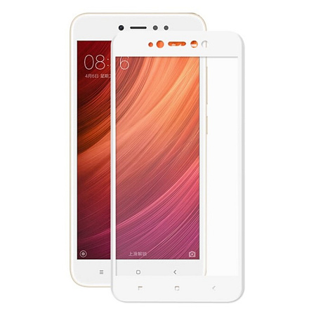 Защитное стекло на Xiaomi Redmi 5A, Silk Screen 2.5D, белый, X-CASE