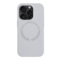 Чехол-накладка для iPhone 15 Pro, Silicon Case, магнитный (MagSafe), без лого, X-CASE, белый