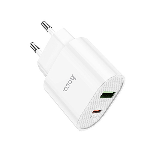 Сетевое зарядное устройство, 1 PD 20W + 1 USB 3.0 QC (C95A), HOCO, белый