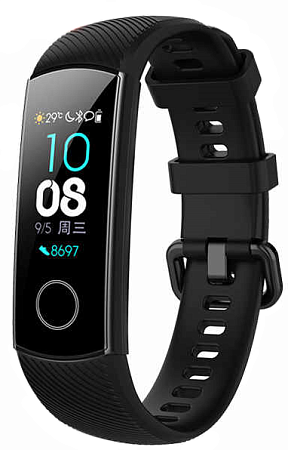 Силиконовый ремешок на руку для Huawei Honor band 4/5, черный