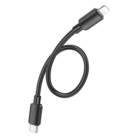 Кабель Lightning to Type-C (PD), HOCO, X96, 0.25M, силиконовый, черный