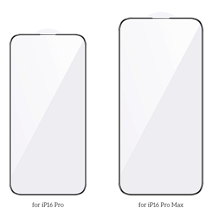 Защитное стекло для iPhone 16 Pro Max, G5, HOCO, Full screen silk screen HD tempered glass, черное