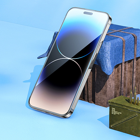 Защитное стекло для iPhone 14 Pro, G777, HOCO, anti-static, черное