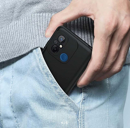 Чехол силиконовый для Xiaomi Redmi 12C (4G)/Redmi 11A/Poco C55, с защитой камеры, X-CASE, черный