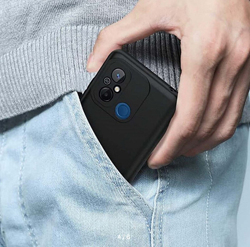 Чехол силиконовый для Xiaomi Redmi 12C (4G)/Redmi 11A/Poco C55, с защитой камеры, X-CASE, черный