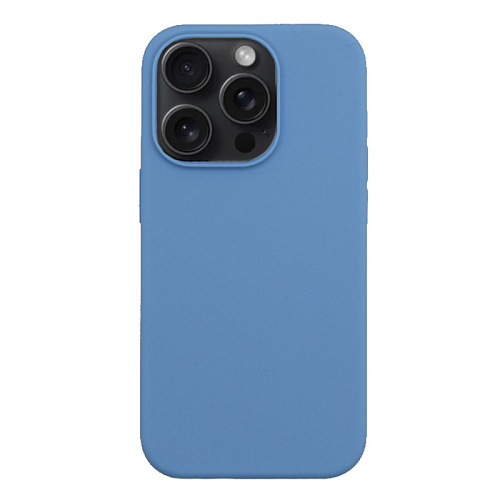 Чехол-накладка для iPhone 14 Pro Max, Silicon Case, без лого, голубой