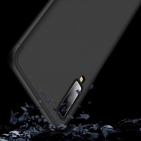 Чехол-накладка для Samsung Galaxy A7 (2018), A750F, из 3х частей, черный