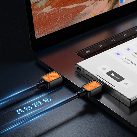 Usb кабель Type-C, HOCO, X108, силиконовый, 1м, черный