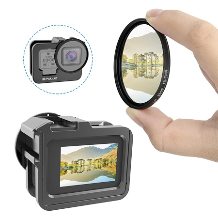 Защитный противоударный чехол для GoPro HERO 13/12/11/10/9, PULUZ, из алюминиевого сплава, черный