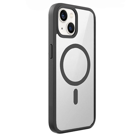 Чехол силиконовый для iPhone 15 (6.1), Магнитный (MagSafe), X-CASE, черный