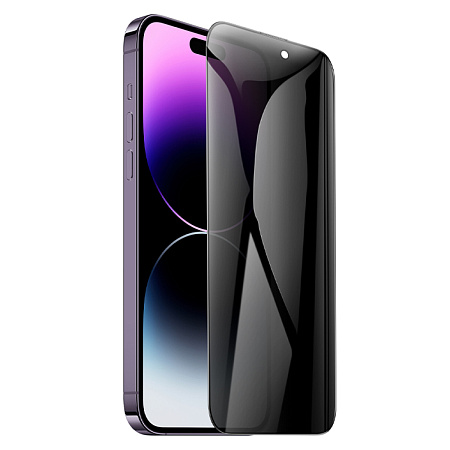 Защитное стекло для iPhone 14 Pro Max, A777 Plus, HOCO, антишпионское, черное