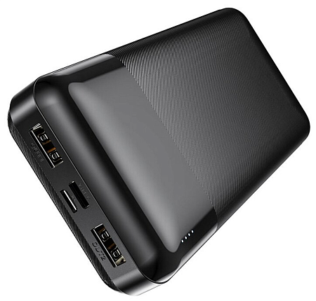 Универсальный Доп. Аккумулятор 20000mAh, J72A, HOCO, 2 USB (5V/2.0A), черный