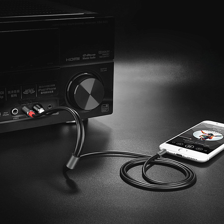 AUX Audio кабель 3,5 мм, UPA10, HOCO, колокольчики, Double lotus rca audio
