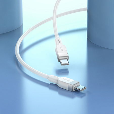 Кабель Type-C на Type-C, HOCO, X109, силиконовый, 1м, 60W, белый