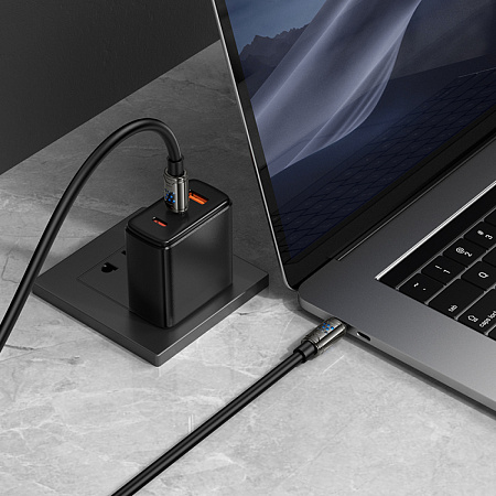 Кабель Type-C на Type-C, HOCO, U143, 1.2 метра, 240W, цвет черный