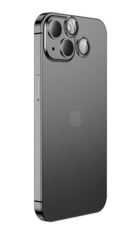 Защитное стекло на iPhone 14/14 Plus, V12 Plus, HOCO, стекло на заднюю камеру, черное