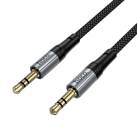 AUX Audio кабель 3,5 мм, UPA33, HOCO, витой, длина 1,5 метр, черный