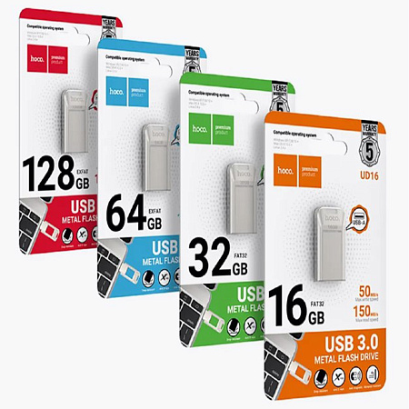 USB Flash Drive 128GB (UD16), USB 3.0, складная, Скорость записи 20-50MB/S, Скорость чтения 80-150MB/S