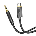 AUX Audio кабель 3,5 мм на Type-C, UPA30, HOCO, черный