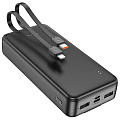 Универсальный Доп. Аккумулятор 20000mAh, J118A, HOCO, выход: 2 USB (5V/2A)+кабель Lightning/Type-C, черный