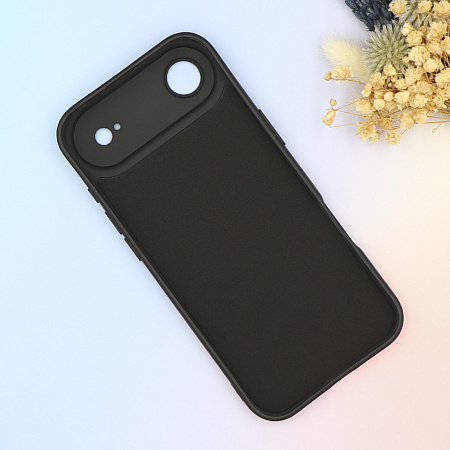 Чехол силиконовый для iPhone 17 Air, с микрофиброй внутри, с защитой камеры, X-CASE, черный