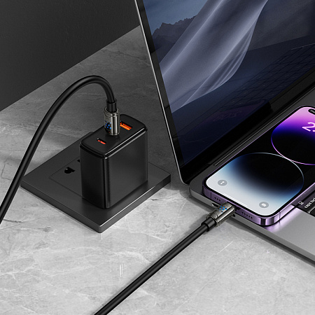 Кабель Lightning to Type-C (PD), HOCO, U143, 1.2м, цвет черный