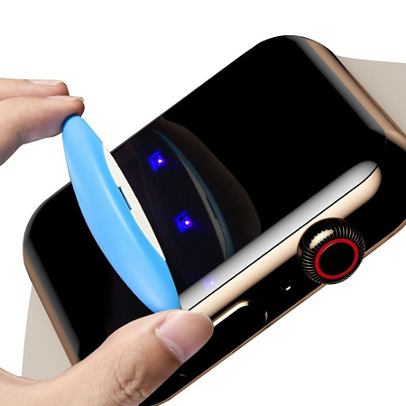 Защитное стекло на Apple Watch, 44mm, ультрафиолет, прозрачное, X-CASE