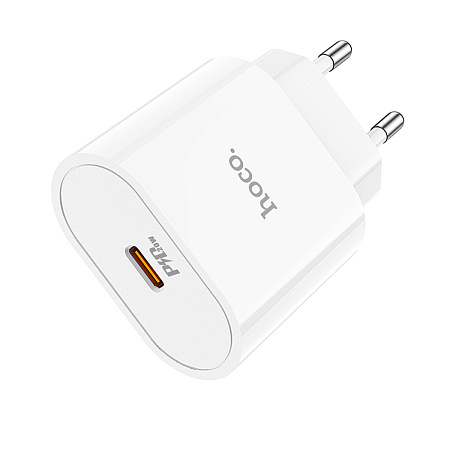 Сетевое зарядное устройство, 1 PD 20W (C94A), HOCO, Type-C to Lightning, белый