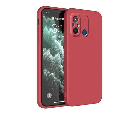 Чехол силиконовый для Xiaomi Redmi 12C (4G)/Redmi 11A/Poco C55, good quality, с защитой камеры, X-CASE, красный