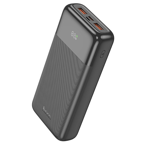Универсальный Доп. Аккумулятор 20000mAh, J121A, HOCO, выход: 2 USB (22.5W)+1 PD (20W) с дисплеем, черный